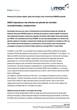UMAC Press Release Spanish