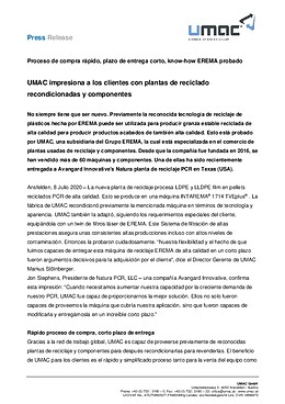 UMAC Press Release Spanish
